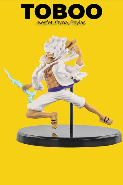 shop One Piece Monkey D. Luffy Gear 5 Action Figure - Chibi Luffy B Lightning Anime Figure 9cm