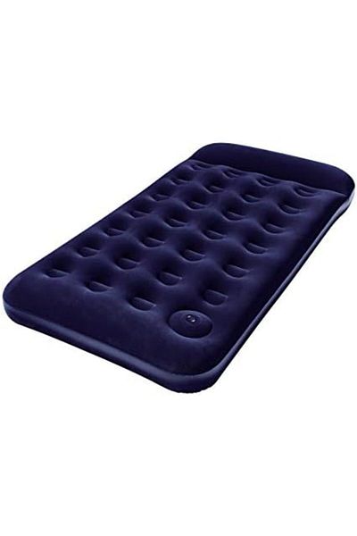 BESTWAY - Easy Inflate Flocked Air Bed, Twin, Blue (67224)