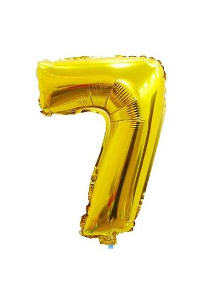 Generic Little Lolo Number 7 Foil Balloon – Large 40 Inch – Gold or Silver