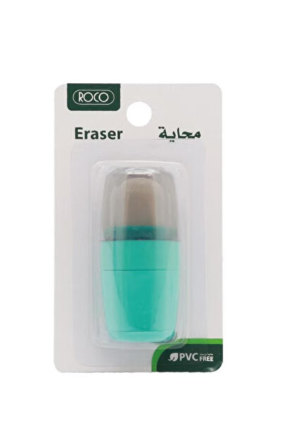 Roco ممحاة مطاطية باللون الأخضر/الرمادي