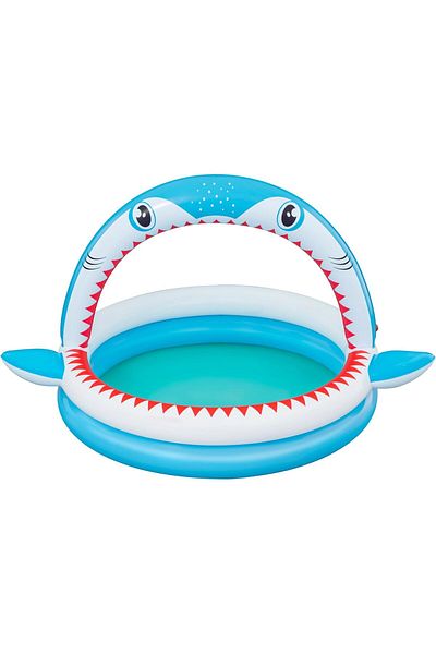 BESTWAY Sharktastic Paddling Pool with Water Sprinkler 163 x 127 x 92 cm