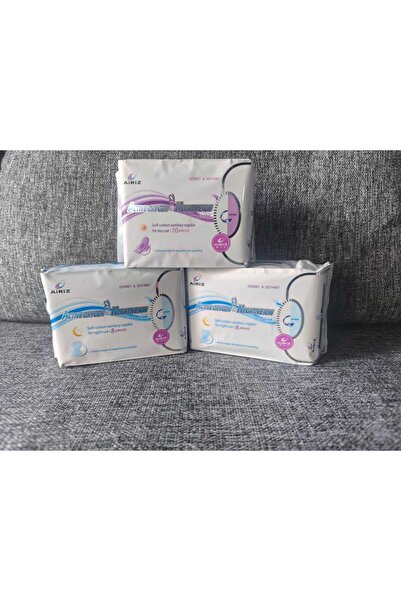 Airiz فوط صحية نسائية من تينس، عبوتين، 8 قطع ليلية، عبوة واحدة، 10 قطع نهارية