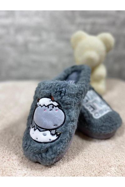 Intisimo Children's Slippers, Cartoon, Warm, Gray - 32