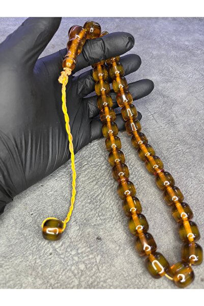 Mos Tespih مسبحة صلاة عنبرية كبيرة الحجم عالية الجودة