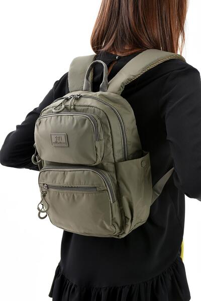 571 Collections Çanta Ultra Light Stylish and Waterproof Medium Backpack Khaki Green Model: (571-13-9D)