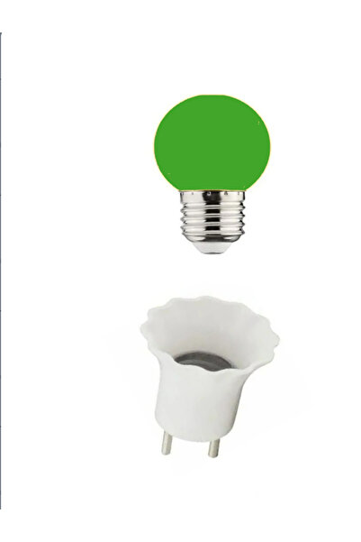PUFFIN Gece Lambası Ampulü 1 W Led Yeşil + Fişli Duy