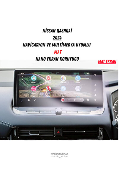 UniqAnatolia واقي شاشة غير لامع متوافق مع نظام الملاحة والوسائط المتعددة لسيارة نيسان قاشقاي 2024