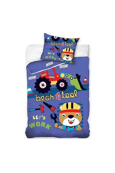 Animals Bear & Tool bedding cover 140x200cm, 70x90 cm