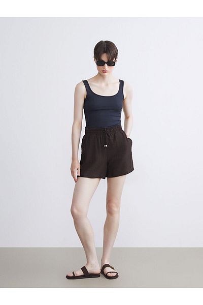 LC Waikiki Quality Parts from Celebi Store |   Textured Women's Shorts with Elastic Waist