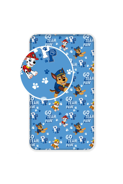 PAW PATROL Cearșaf cu mâner Go Team 90x200 cm