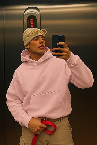 DM DOLCE MORE سترة رياضية بلون واحد للجنسين مصنوعة من القطن الممشط بثلاث خيوط