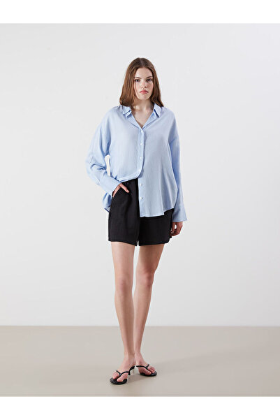 LC Waikiki ΝΕΑ ΣΕΖΟΝ ΑΠΟ ΤΗΝ GÜLİS GİYİM Μαύρο γυναικείο σορτς με ελαστική μέ...