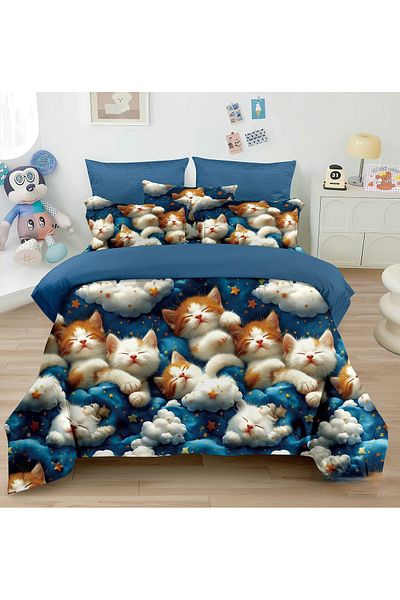 CHIRASO CHIRASO Bedding, Finet 5D Identical to the picture, ELASTIC Sheet 180x200+25cm, Duvet Cover, 2 Pillowcases