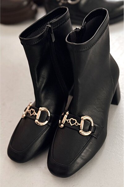 I Love Shoes Daniwyo Mat Deri Streç Kadın Bot Siyah