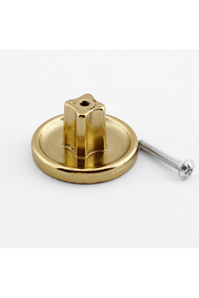 Badem10 Single Screw Straight Luxury Gold-Gold Button Metal Handle Drawer Furniture Kitchen Cabinet Cupboard Handle Knobs
