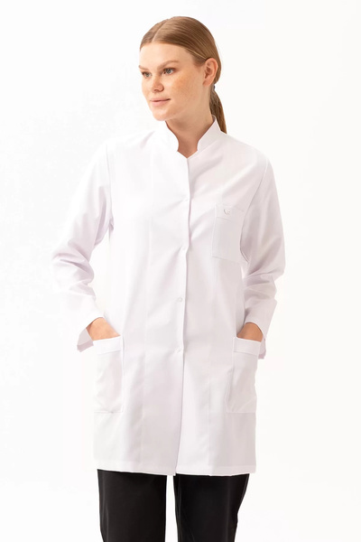 PayBuy Medical Women's Long Sleeve Lab Coat Adiantum Doctor Teacher Relaxed Fit