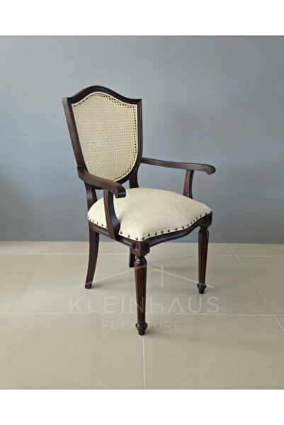 KleinHaus Furniture Retro Kollu Sandalye, Klasik Tasarım, Hazeran Sırtlı, Kon...