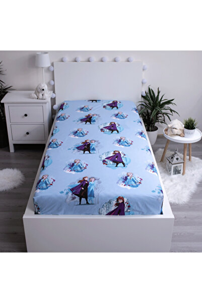 Frozen Disney Blue Leaves fitted sheet 90*200 cm