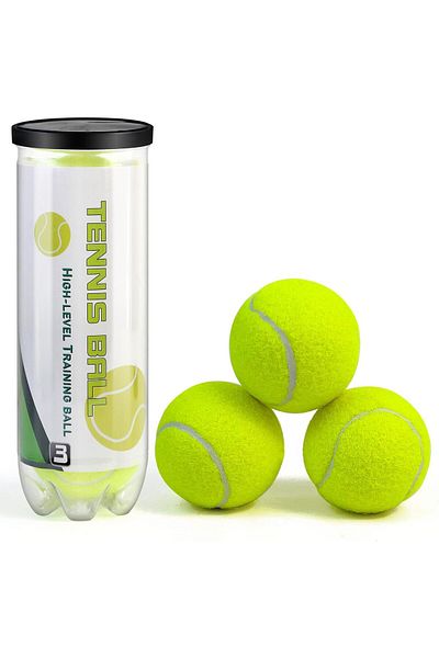 SKY TOUCH SKY-TOUCH 3Pcs Tennis Balls : 135cm High Bounce Practice Balls in Sealed Tub, 64mm Durable Design fo