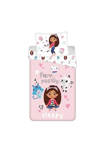 Gabby's Dollhouse Sleepy bedding cover 140×200cm, 65×65 cm