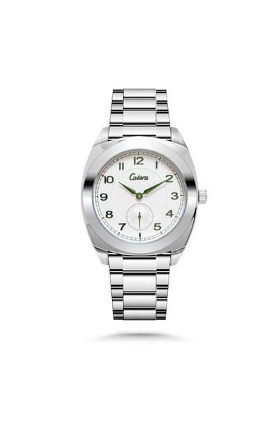 catera Men's watch with silver-colored numbers and steel