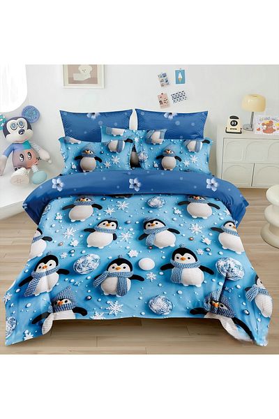 CHIRASO CHIRASO Bedding, Finet 5D Identical to the picture, ELASTIC Sheet 180x200+25cm, Duvet Cover, 2 Pillowcases