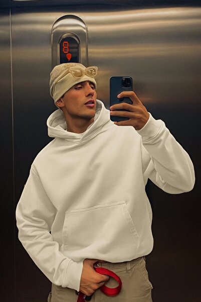 E-ROMA سترة رياضية بلون واحد للجنسين مصنوعة من القطن الممشط بثلاث خيوط