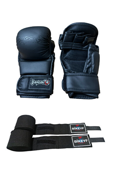 Dragondo MMA Eldiveni Kaplumbağa serisi Gloves Giftoom Bandaj 2"Lİ Profesyonel Set |