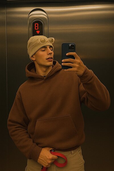 DM DOLCE MORE سترة رياضية بلون واحد للجنسين مصنوعة من القطن الممشط بثلاث خيوط