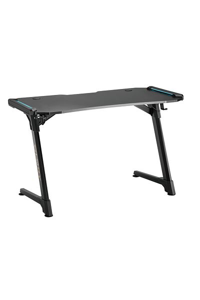 Skilltech Skill Tech RGB Gaming Desk 1400x700mm w/ Cable Tray, Drink & Headphone Hook – Black SH GMD04-2
