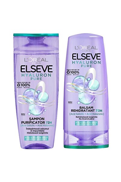 ELSEVE Set Sampon Hyaluron Pure 250 ml, si Balsam 200 ml