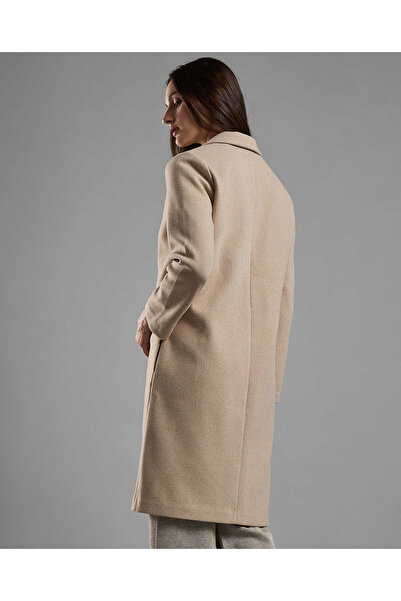 R&B Solid Overcoat with Button Closure
