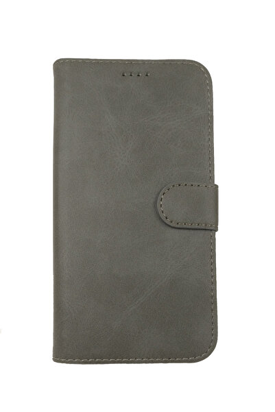 OEM Husă compatibilă cu iPhone 11 Pro, 5.8, gri, tip toc, imitație de piele