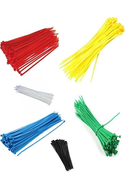 EREQ & GWEST 2,5X100 (10cm) 6 Renk 600 Adet Renkli Kablo Bağı Cırt Kelepçe Sa...
