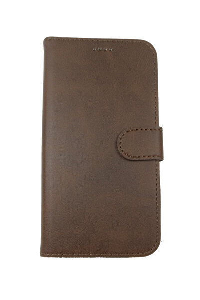 OEM Husă compatibilă cu iPhone 11, 6.1, maro, tip toc, imitație de piele