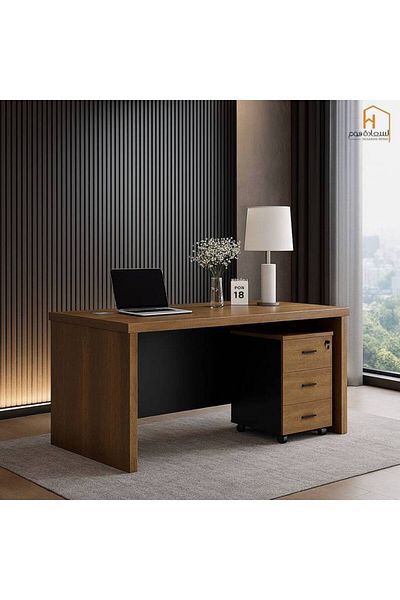 Al Saada Home Wooden Desk - Brown - 120×60×75 cm