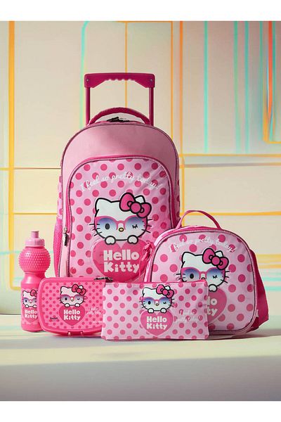 Hello Kitty 5-Piece Trolley Backpack Set