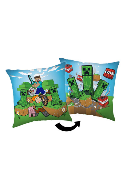 MINECRAFT Pernă decorativă Creeper Chaos 40x40 cm