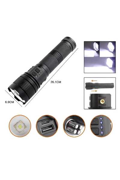 COBA Powerful Aluminum Alloy Flashlight for Long Distance Lighting Powerful lighting ideal for camping and emergencies
