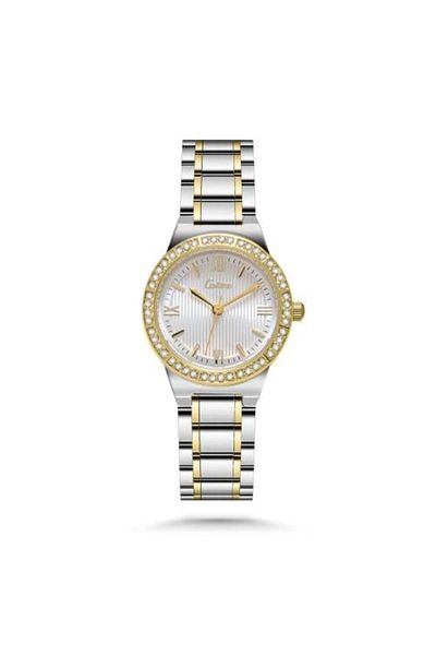 catera Women's watch with silver and gold steel, white dial