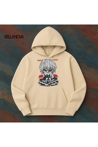 bellanova Κορυφαίας ποιότητας Unisex Φούτερ με κουκούλα και 3 κλωστές