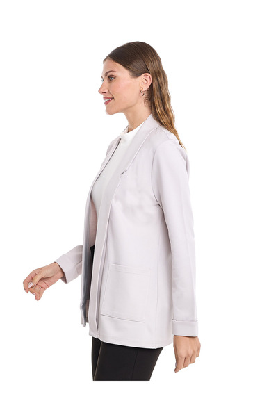 R&B Solid Notch Lapel Blazer