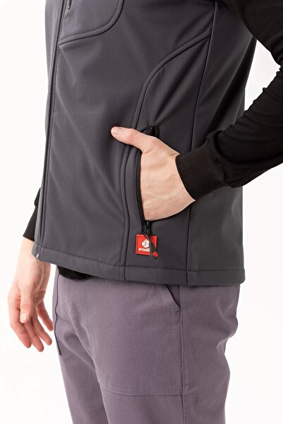 PayBuy Softshell Men's Vest Winter Work Safety Salina Comfortable Fit Zippered Suitable for Daily Use
