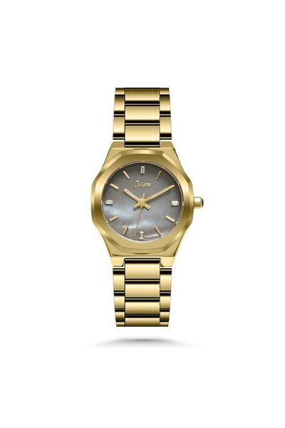catera Women's gold-tone steel watch with a gray dial