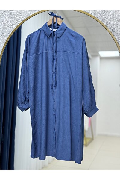 BENAHOLL قميص ماريرا طويل برباط على شكل فراولة-pe262 نيلي
