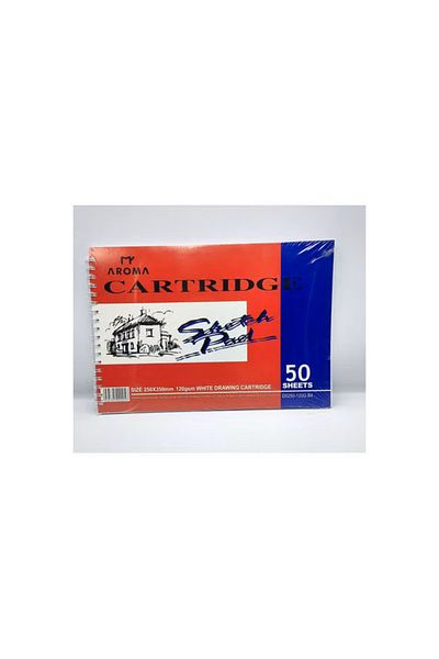 Aroma Artist Sketch Book B4 - 50 Sheets - 120gsm Cartridge Paper - B4 (250x350mm) Artist Sketch Pad
