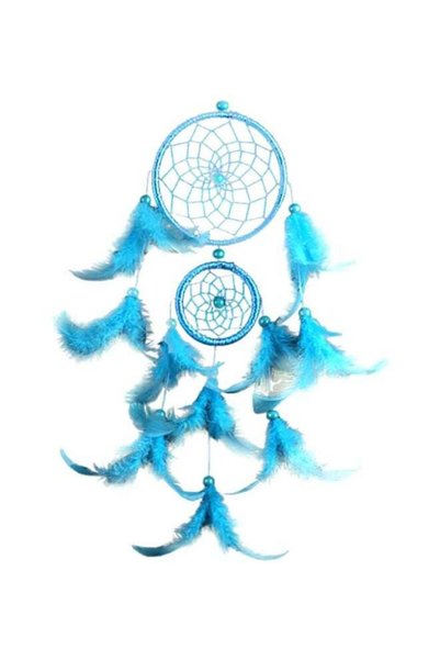 Generic Handmade Lace Dream Catcher Blue