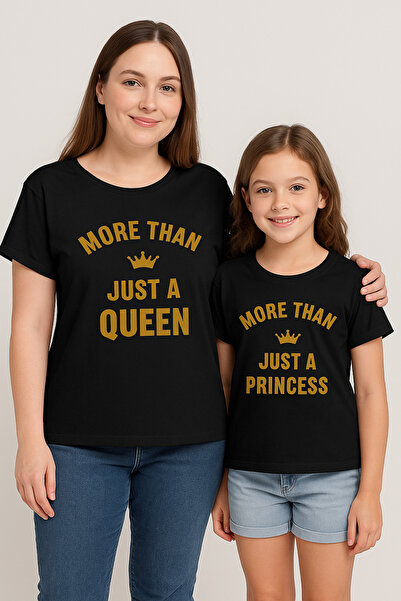 SVART WEAR Set de tricouri combinat pentru mamă și fiică bumbac 100% tricou Twin (PRET PENTRU UNUL)