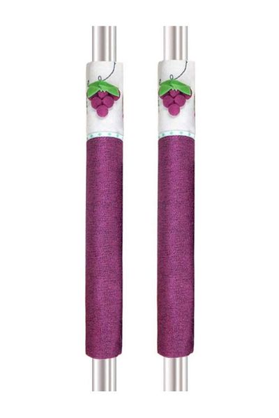 Generic KASTWAVE Refrigerator Door Handle Covers, 2pcs Washable Kitchen Appliance Covers Decorative Grapes