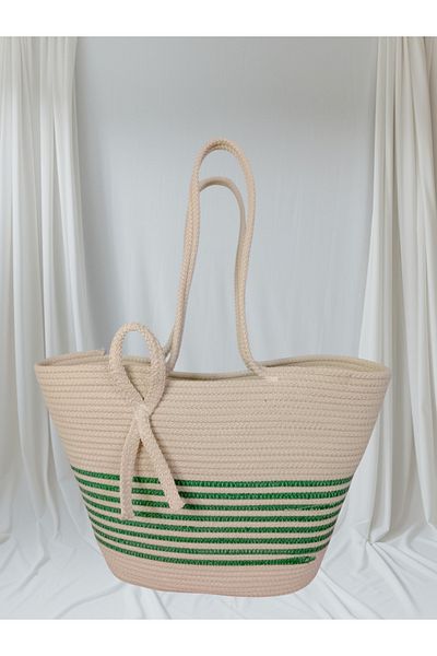 Metasupla Straw Beach Bag Jute Look Handbag